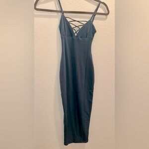 Nookie Charcoal Strappy Midi Dress